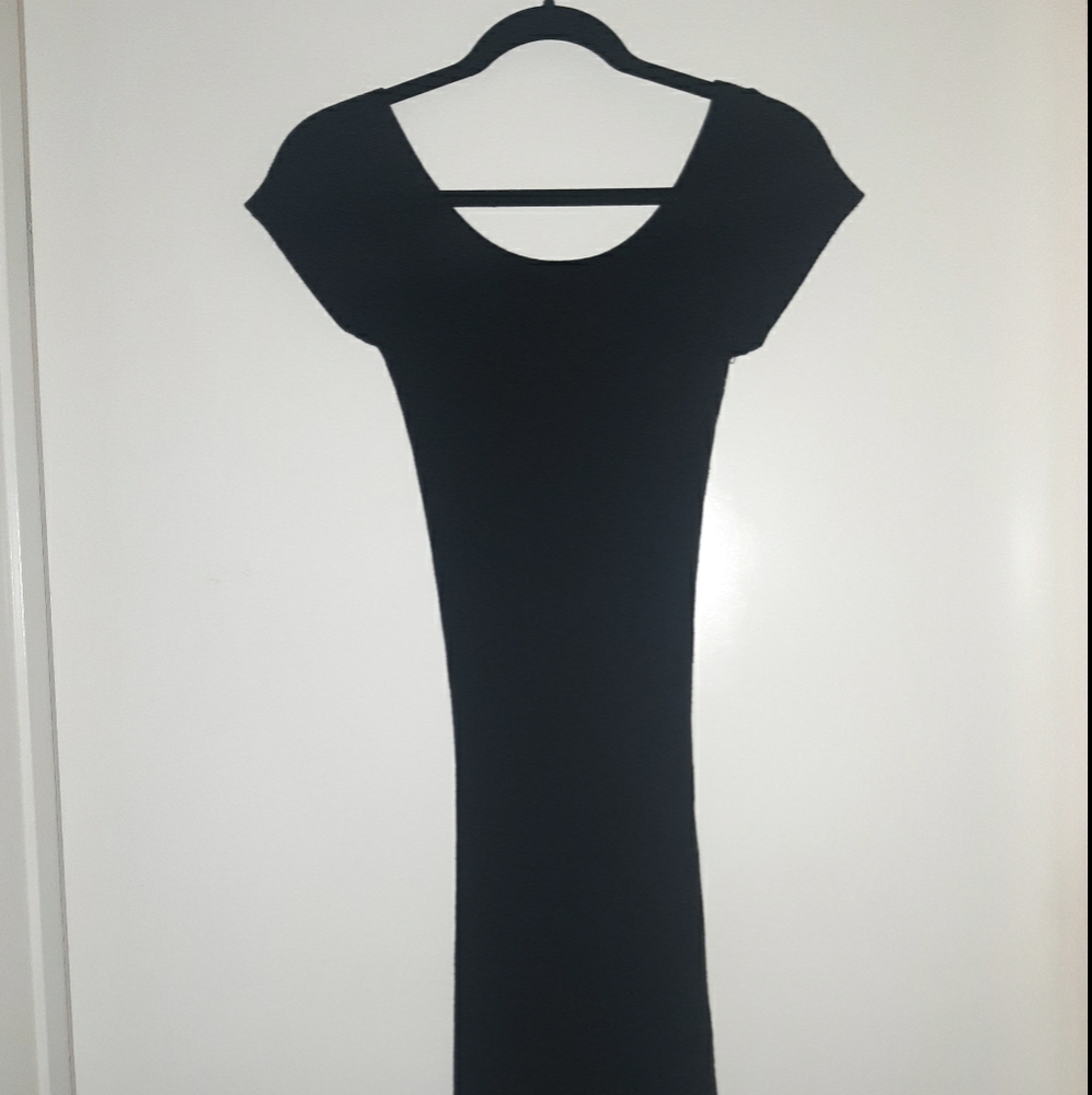 Bandage Sweater V-Neck Dress, Gold buttons